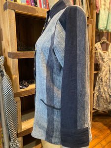Navy Stripe Linen Style 911