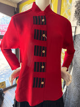 Red Crepe with Black/ Red Trim Style 3200