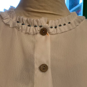 White Rayon with Collar Detail