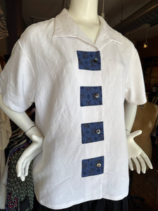 Linen/ Rayon Short Sleeve “Camp” Shirt