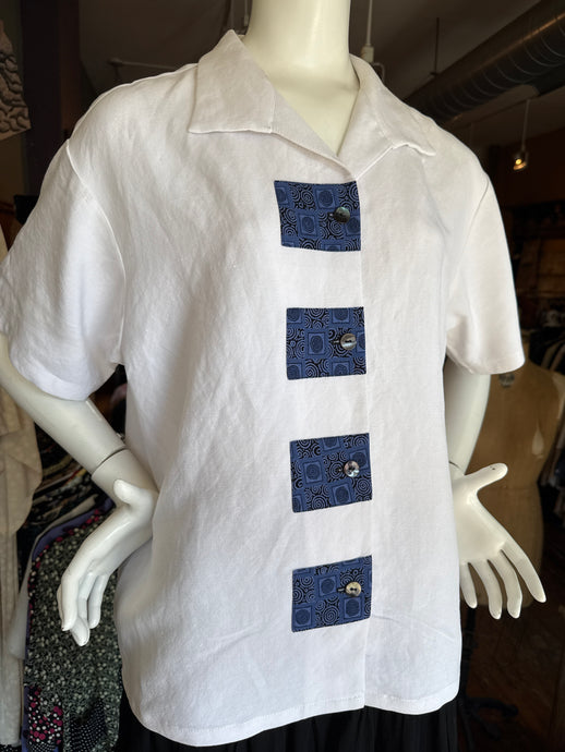 Linen/ Rayon Short Sleeve “Camp” Shirt