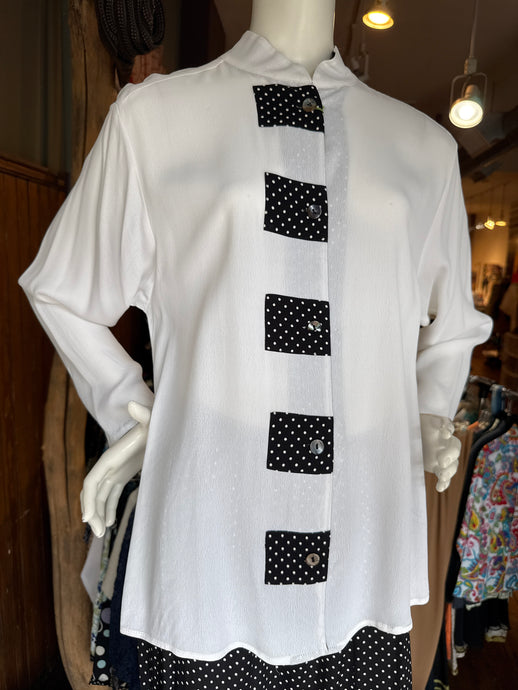 Style 5105 White/ Dots Longer Tunic