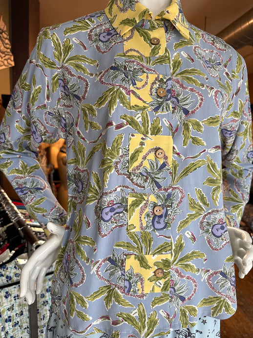 Style 3100 Blue/ Yellow Guitar Print