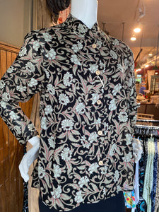 Style 3200 Chrysanthemum Print Georgette