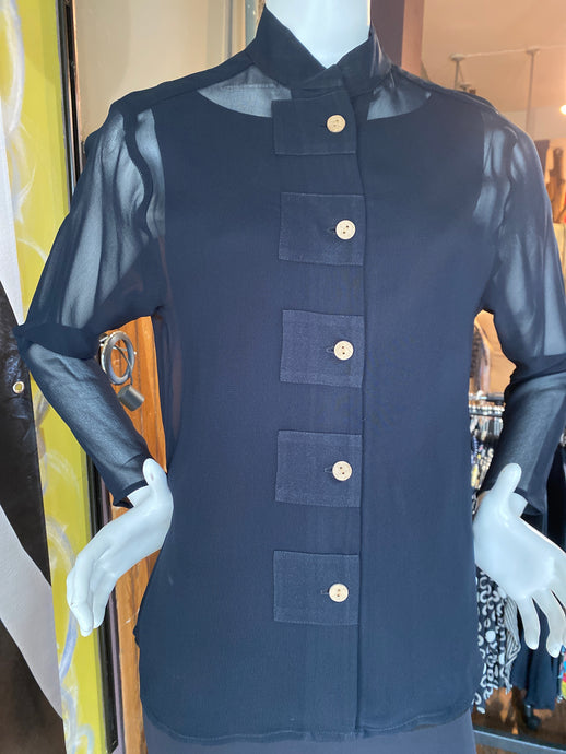 Style 3200 Navy Georgette