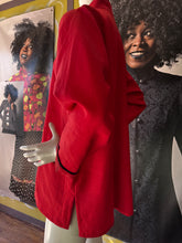 Red Linen Tunic with Pockets