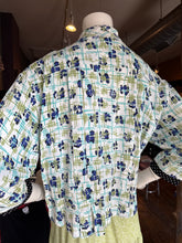 Crop Top with Black/ White Dot Cuffs and Front Pockets