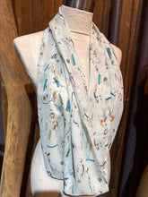 Pale Teal Silk Georgette Circle Scarf
