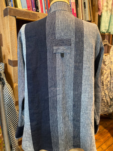 Navy Stripe Linen Style 911