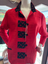 Red Linen Shorter Top