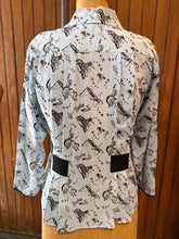 Style 1105 Mid Length Blue Rodeo Print