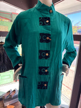 Teal Linen Swing Style with Trim