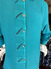 Dyed TEAL RAYON CREPE ONE OF A KIND