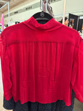 Red Georgette Crop Top