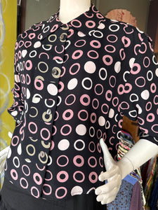 Crop Top Mauve Circles