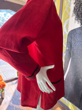 Red Linen Tunic with Pockets