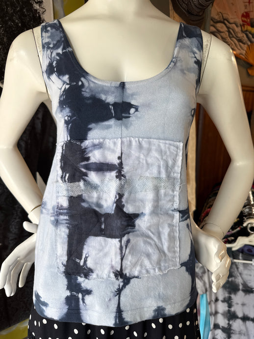 Hand Dyed Indigo Cotton Tank