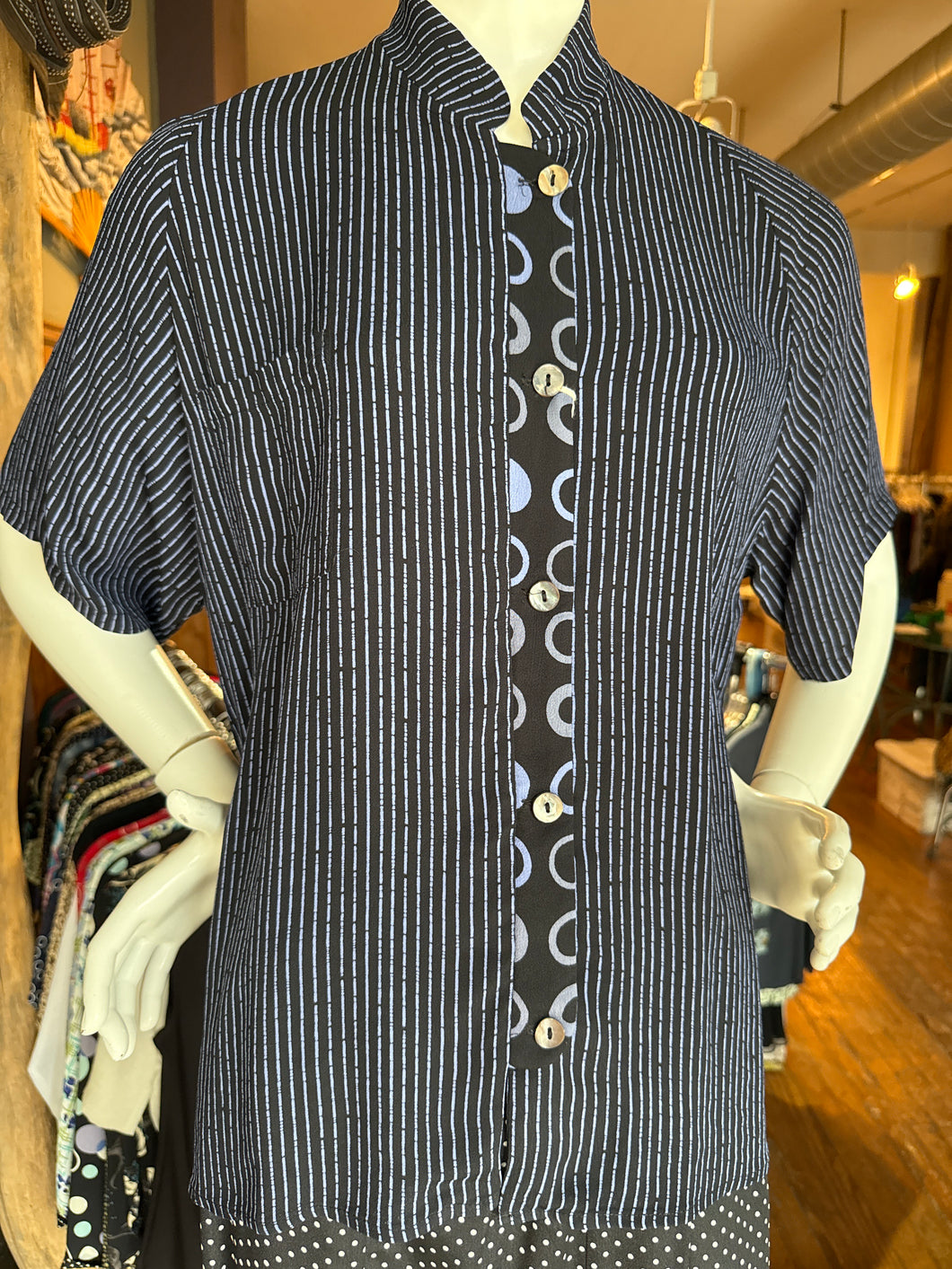 Sale! Lucy Style Blue/ Black Stripe
