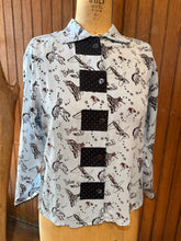 Style 1105 Mid Length Blue Rodeo Print