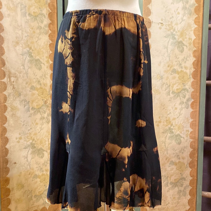 Flared Hem Skirt with Diamond Details