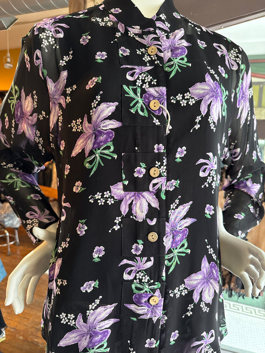 Style 3200 Black/ Purple Georgette: SALE!