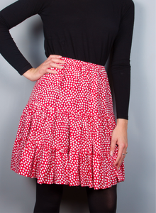 Flirty Skirt - Red & White Dots