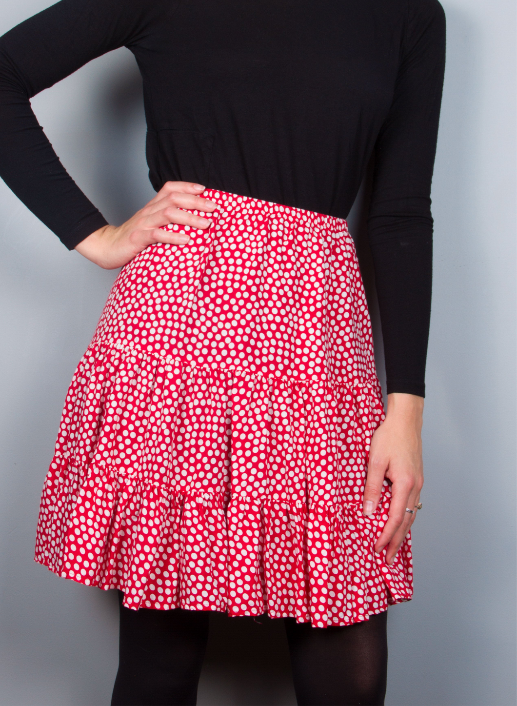 Flirty Skirt - Red & White Dots