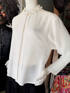 Ruffle Neck Georgette Top