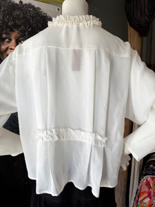 Ruffle Neck Georgette Top