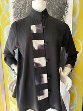 One of a kind top with hand dyed Trim