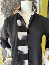 One of a kind top with hand dyed Trim