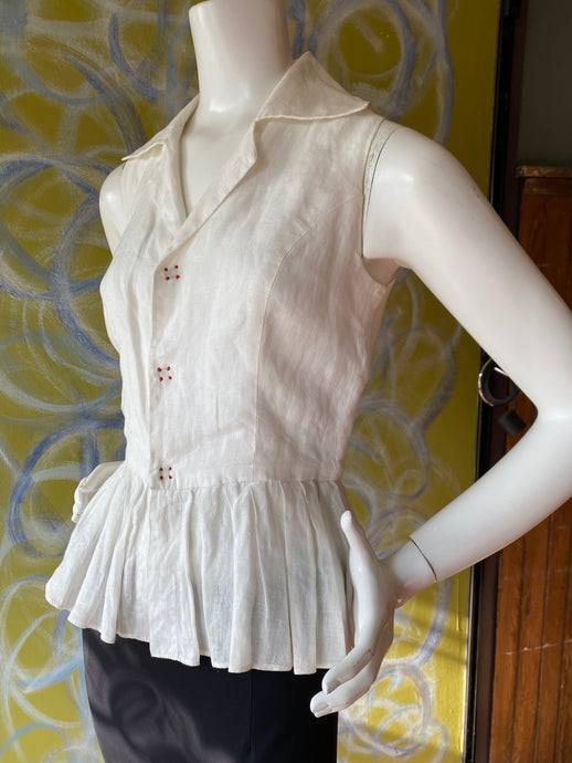 SALE! Linen Peplum Top