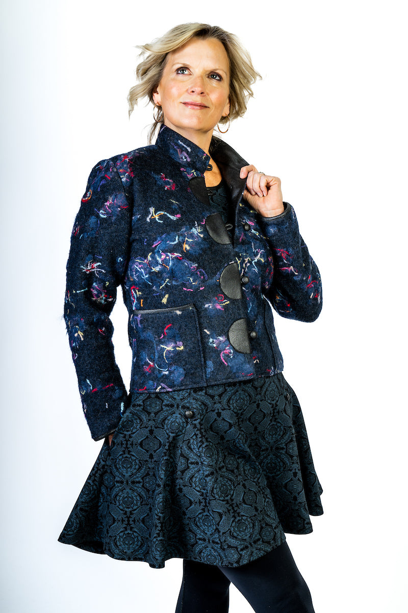 Dyed Wool Short Jacket