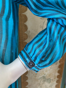 Style 5105 Tunic Silk Teal Stripe