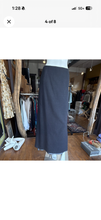 Martin Margiela Slim Maxi Wool Skirt with Decorative Accent Lining