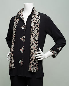 "910" A Line Top; Georgette Vest; Kimono Inspired Jacket; Scarves