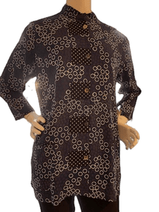 Style 911 Tunic with Pockets Blue/ White/ Black