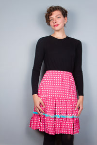 Flirty Skirt Pink Hearts with TQ Ruffle