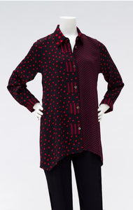 Style 1012 Long Tunic in Mixed Patterns