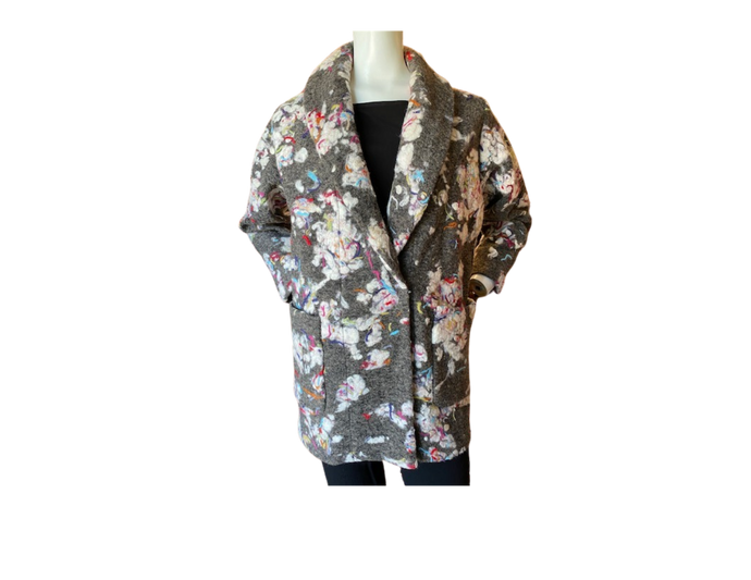 Felted Wool Shawl Collar Car Coat