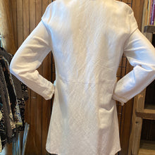 White Jacket in Linen/ Rayon Knee Length