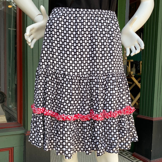 Flirty Skirt Black/ White/ Red