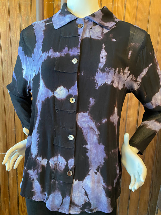 Mid Length Georgette with “Boro” Trim
