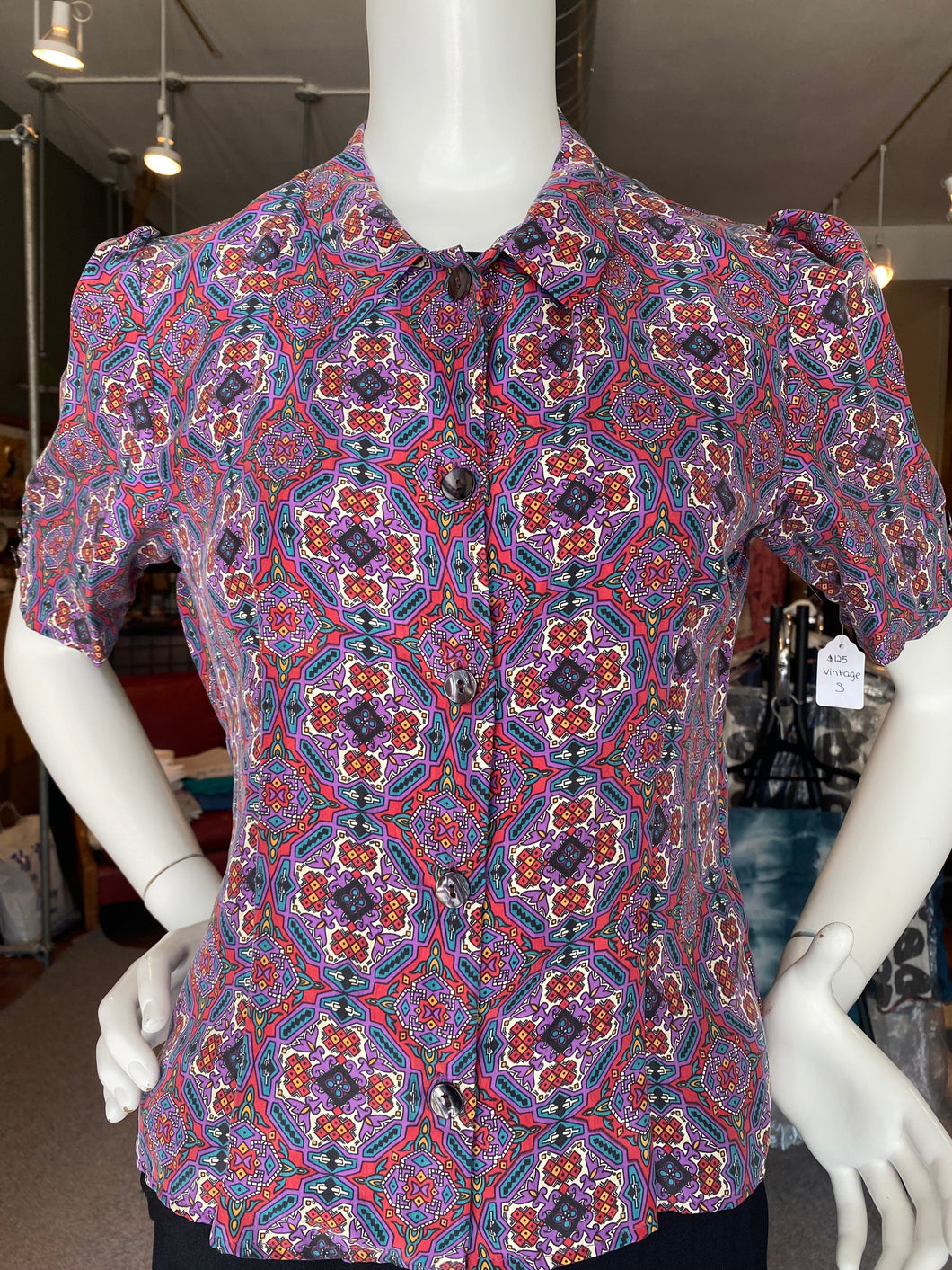 Vintage Inspired Silk Top