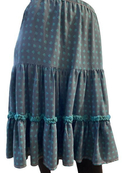Flirty Skirt, Over Dyed Rayon Print