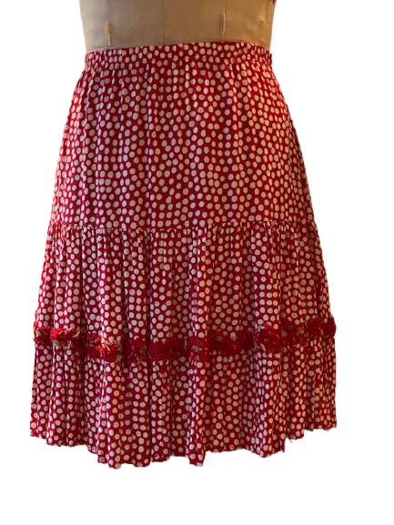 Flirty Skirt - Red & White Dots