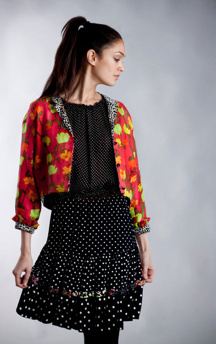 Retro Inspired Silk Reversible Jacket